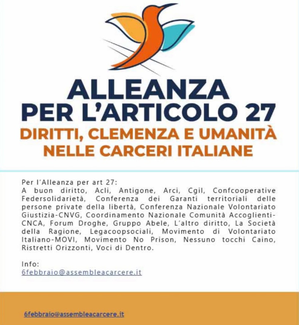 Volantino alleanza per l'articolo 27